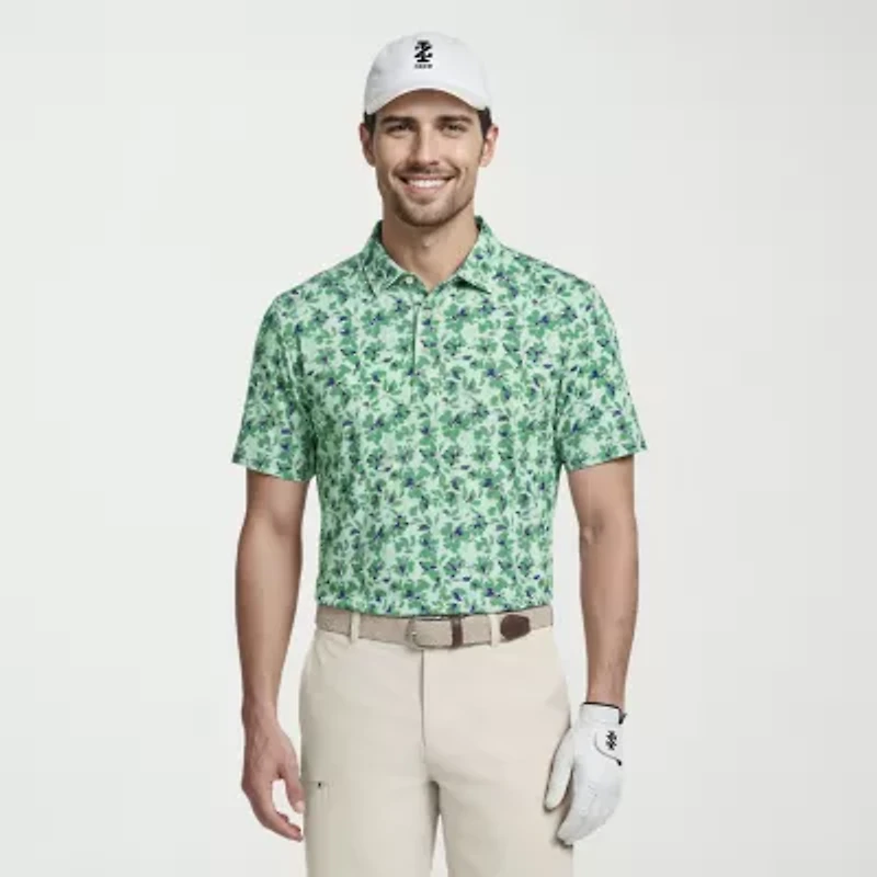 IZOD Swingflex Elite Fashion Print Mens Classic Fit Short Sleeve Polo Shirt