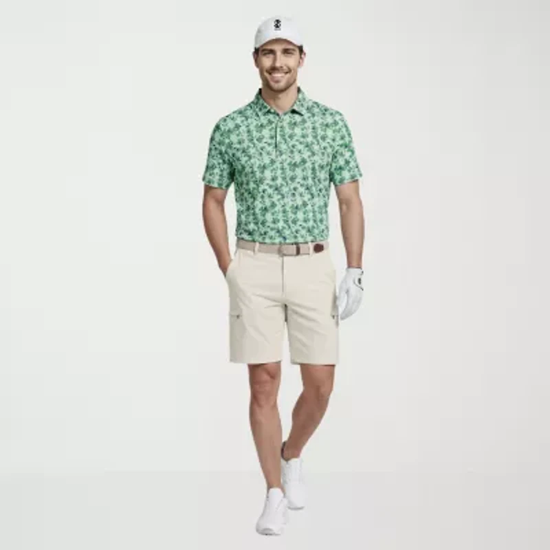 IZOD Swingflex Elite Fashion Print Mens Classic Fit Short Sleeve Polo Shirt