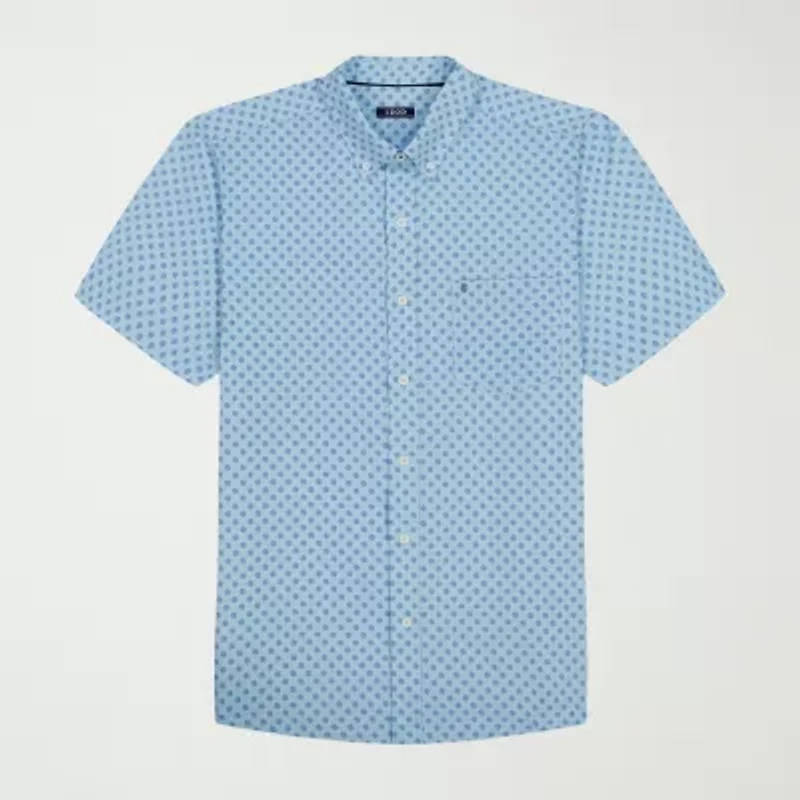 IZOD Breeze Mens Short Sleeve Athletic Fit Button-Down Shirt