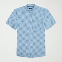 IZOD Breeze Mens Short Sleeve Athletic Fit Button-Down Shirt