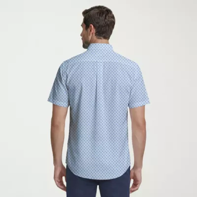 IZOD Breeze Mens Short Sleeve Athletic Fit Button-Down Shirt