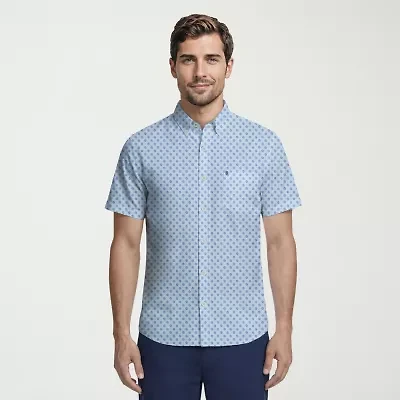 IZOD Breeze Mens Short Sleeve Athletic Fit Button-Down Shirt
