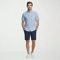 IZOD Breeze Mens Short Sleeve Athletic Fit Button-Down Shirt