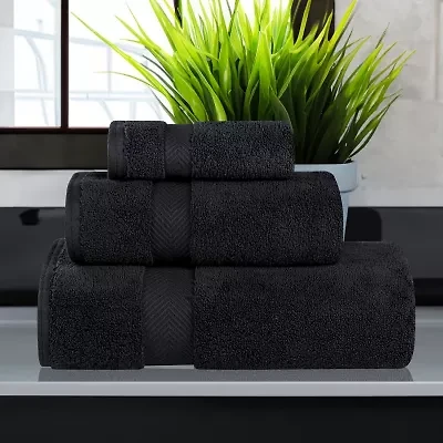 SUPERIOR® Zero Twist Cotton 3pc Chevron Towel Set 3-pc. Quick Dry Bath