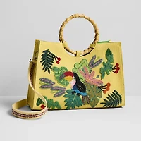 SOL and MER Beaded Tucan Tote Bag