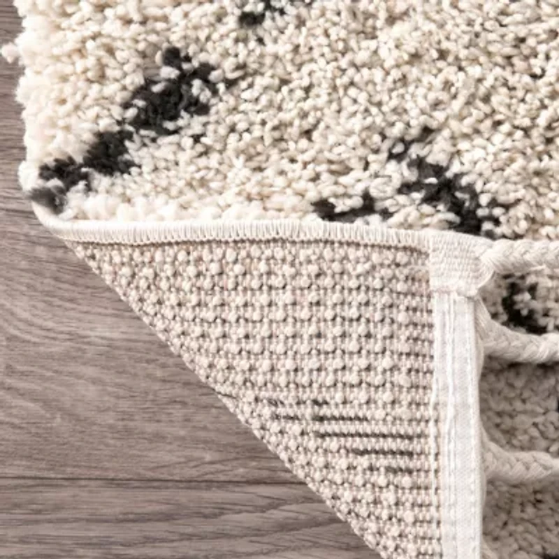 nuLoom Nieves Moroccan Diamond Tassel Rectangular Rug