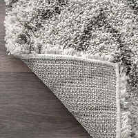 nuLoom Willette Diamond Shaggy Rectangular Rug