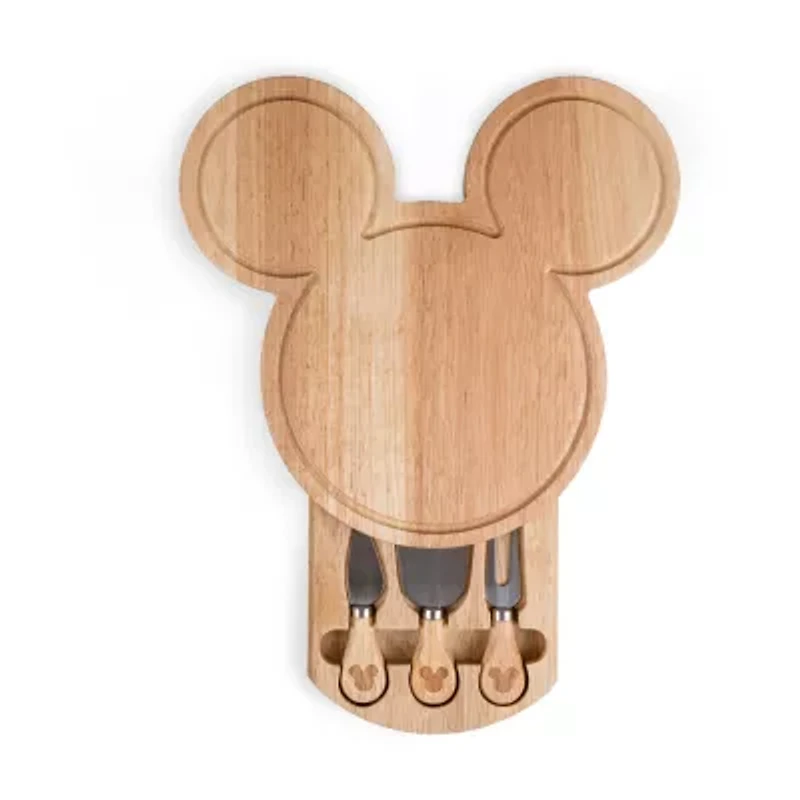 Picnic Time Mickey Shaped Cheese Board 4-pc. Wood Cheese Board Set