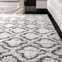 nuLoom Burma Trellis Shaggy Rectangular Rug