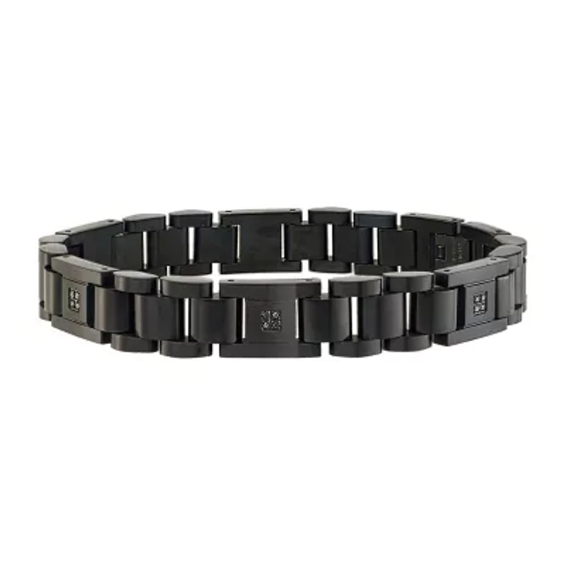 Mens Stainless Steel 8 1/2 Inch Link Bracelet