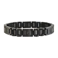 Mens Stainless Steel 8 1/2 Inch Link Bracelet