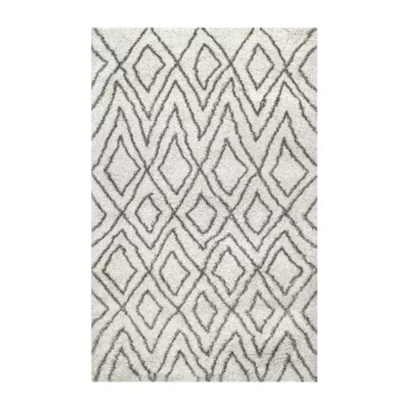 nuLoom Willette Diamond Shaggy Rectangular Rug
