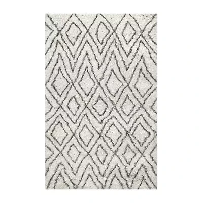 nuLoom Willette Diamond Shaggy Rectangular Rug