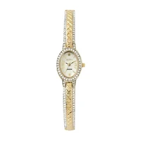 Elgin® Womens Gold-Tone Mother of Pearl Watch