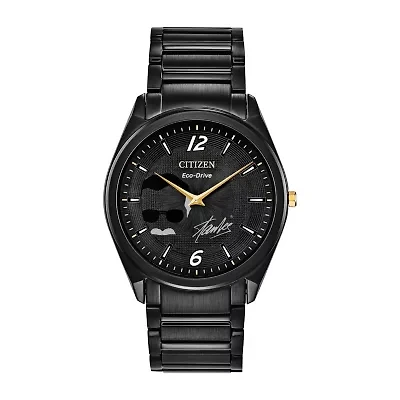 Citizen Stan Lee Marvel Mens Black Stainless Steel Bracelet Watch Ar3077-56w