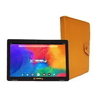 10.1" 1280x800 IPS 2GB RAM 32GB Storage Android 12 Tablet with Orange Leather Case"