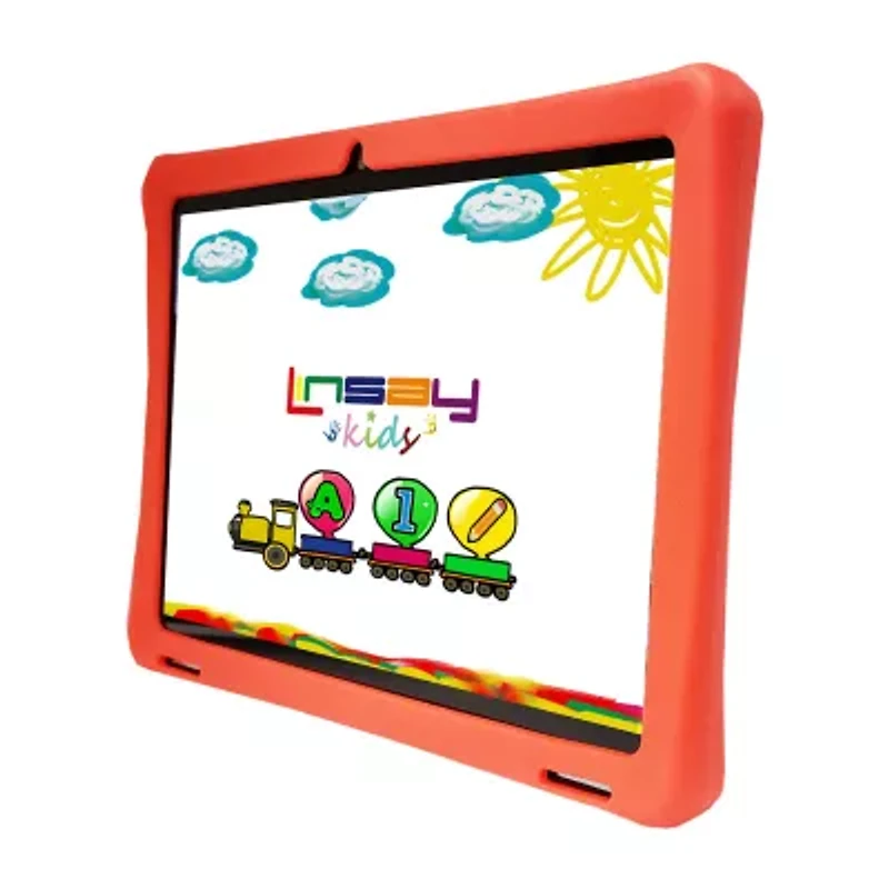 10.1" 1280x800 IPS 2GB RAM 32GB Storage Android 12 Tablet with Red Kids Defender Case/ Pop Holder and Pen Stylus"