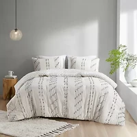 INK+IVY Kara 3 Piece Cotton Jacquard Comforter Set