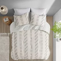 INK+IVY Kara 3 Piece Cotton Jacquard Comforter Set