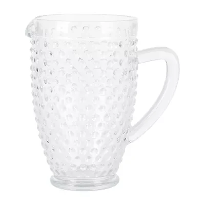 Martha Stewart Chauncey Hobnail Glass Serving Pitcher