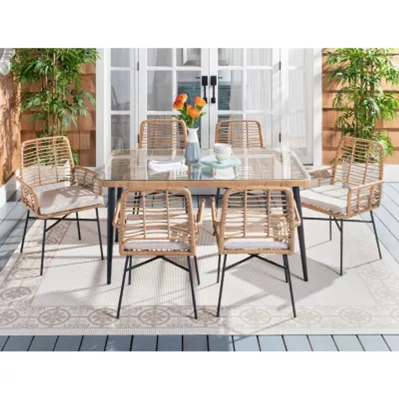 Safavieh Beson 7-pc. Cushioned Rectangular Dining Set