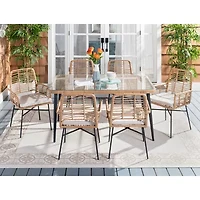 Safavieh Beson 7-pc. Cushioned Rectangular Dining Set
