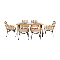 Beson 7-pc. Cushioned Rectangular Dining Set