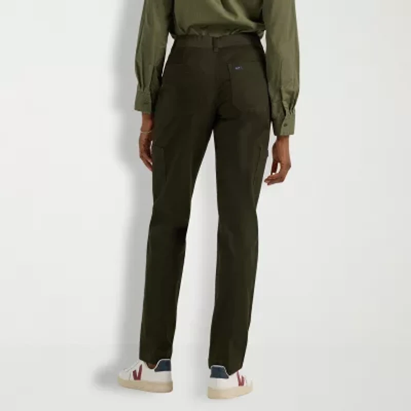 Lee Ultra Lux Womens Stretch Fabric Straight Mid Rise Cargo Pant