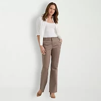 Lee Wrinkle Free Womens Bootcut Mid Rise Flat Front Pant