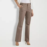 Lee Wrinkle Free Womens Bootcut Mid Rise Flat Front Pant