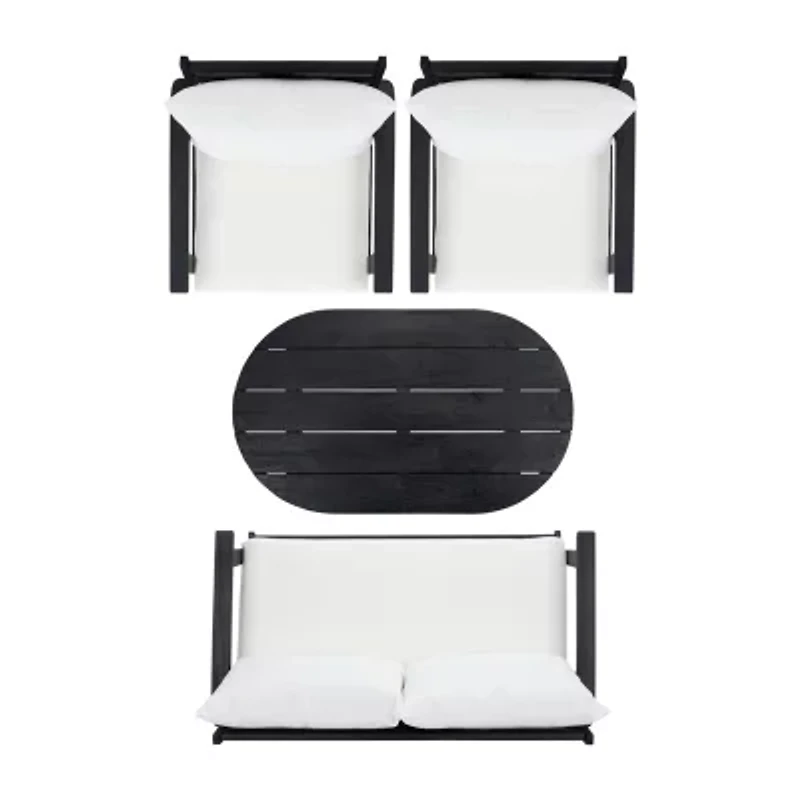 Safavieh Deacon 4-pc. Conversation Set Cushioned