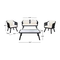 Safavieh Torsla 4-pc. Conversation Set Cushioned