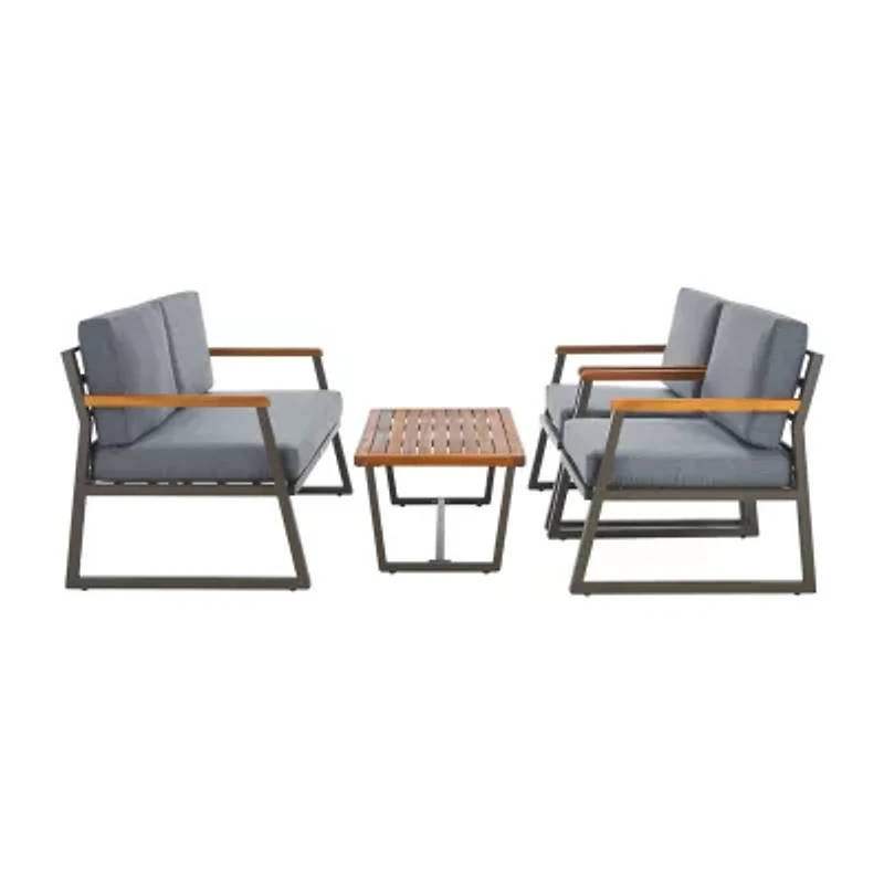 Safavieh Randolph 4-pc. Conversation Set Cushioned