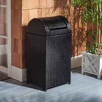 Wicker Patio Trash Cans