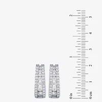 (G / Si2) Womens 1 1/2 CT. T.W. Lab Grown White Diamond 14K Gold 20.9mm Hoop Earrings
