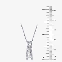 (G / Si2) Womens 1/2 CT. T.W. Lab Grown White Diamond 14K White Gold 18 Inch Pendant Necklace