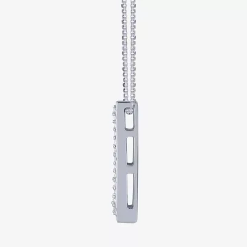 (G / Si2) Womens 1/2 CT. T.W. Lab Grown White Diamond 14K White Gold 18 Inch Pendant Necklace