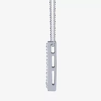 (G / Si2) Womens 1/2 CT. T.W. Lab Grown White Diamond 14K White Gold 18 Inch Pendant Necklace