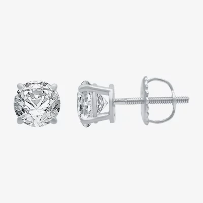Ever Star (H-I / I1) 1 CT. T.W. Lab Grown White Diamond 10K White Gold 7.1mm Cushion Stud Earrings