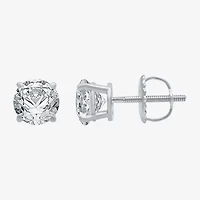 Ever Star (H-I / I1) 1 CT. T.W. Lab Grown White Diamond 10K White Gold 7.1mm Cushion Stud Earrings