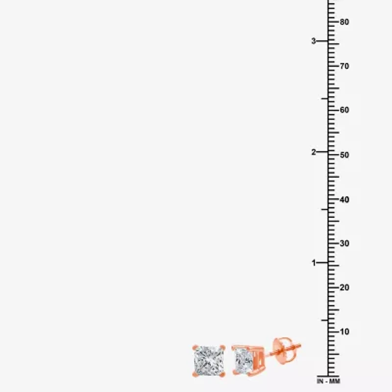 Ever Star (G-H / Si1-Si2) 2 CT. T.W. Lab Grown White Diamond 14K Gold 7mm Stud Earrings