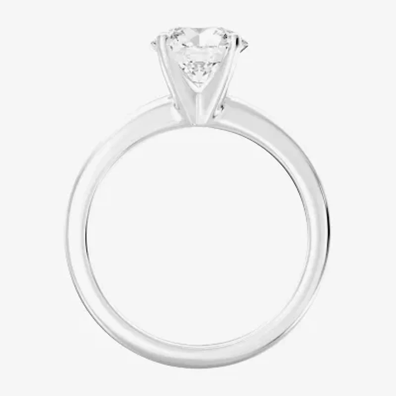 Classic Collection Womens 1 1/2 CT. Natural White Diamond 14K Gold Round Solitaire Engagement Ring