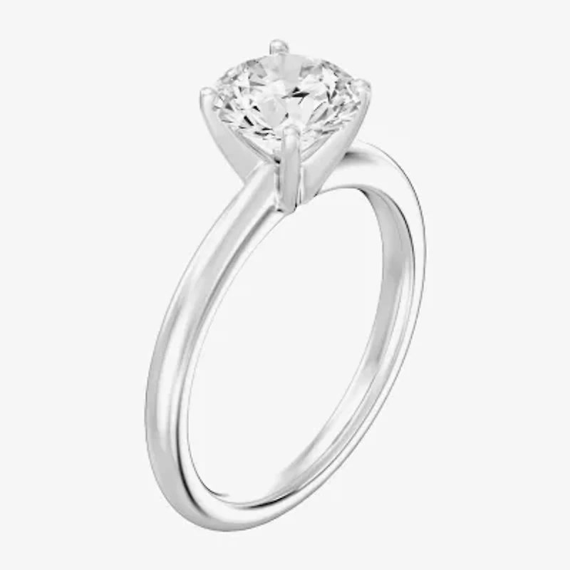 Classic Collection Womens 1 1/2 CT. Natural White Diamond 14K Gold Round Solitaire Engagement Ring