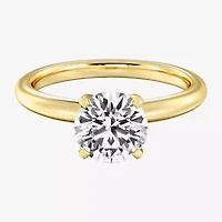 Classic Collection Womens 2 CT. Natural White Diamond 14K Gold Round Solitaire Engagement Ring