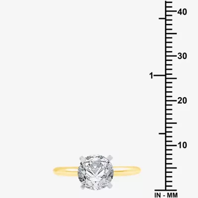 Classic Collection Womens 2 CT. Natural White Diamond 14K Gold Round Solitaire Engagement Ring