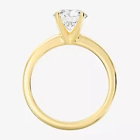 Classic Collection Womens 1 1/2 CT. Natural White Diamond 14K Gold Round Solitaire Engagement Ring