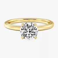Classic Collection Womens 1 1/2 CT. Natural White Diamond 14K Gold Round Solitaire Engagement Ring