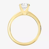 Classic Collection Womens 1 1/4 CT. Natural White Diamond 14K Gold Round Solitaire Engagement Ring