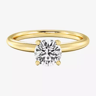 Deluxe Collection Womens / CT. Natural White Diamond 14K Gold Round Solitaire Engagement Ring