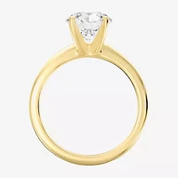 Deluxe Collection Womens 2 CT. Natural White Diamond 14K Gold Round Solitaire Engagement Ring